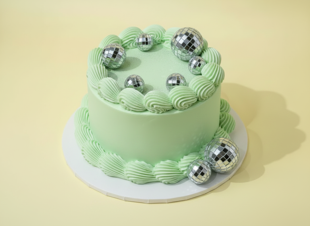 Disco and piping cake
