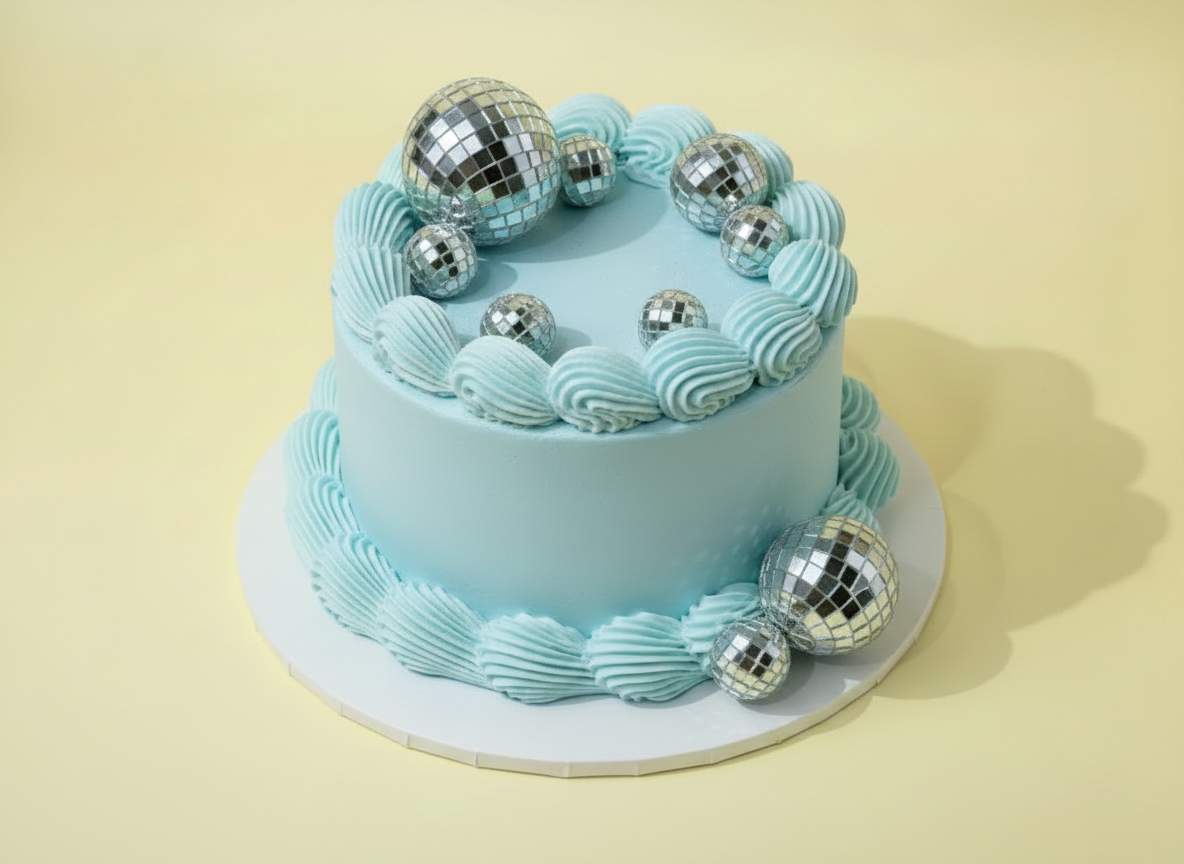Disco and piping cake