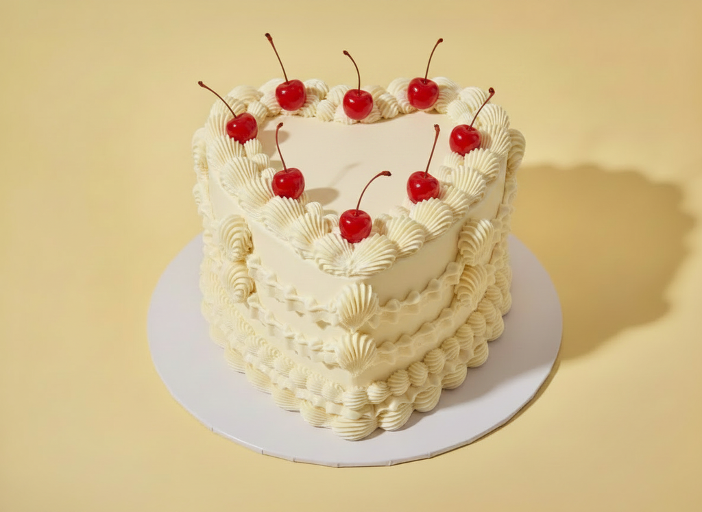 Vintage heart cake