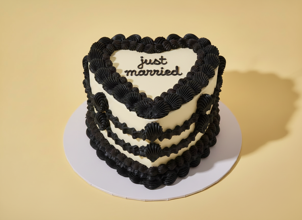 Vintage heart cake