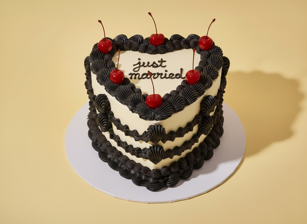 Vintage heart cake