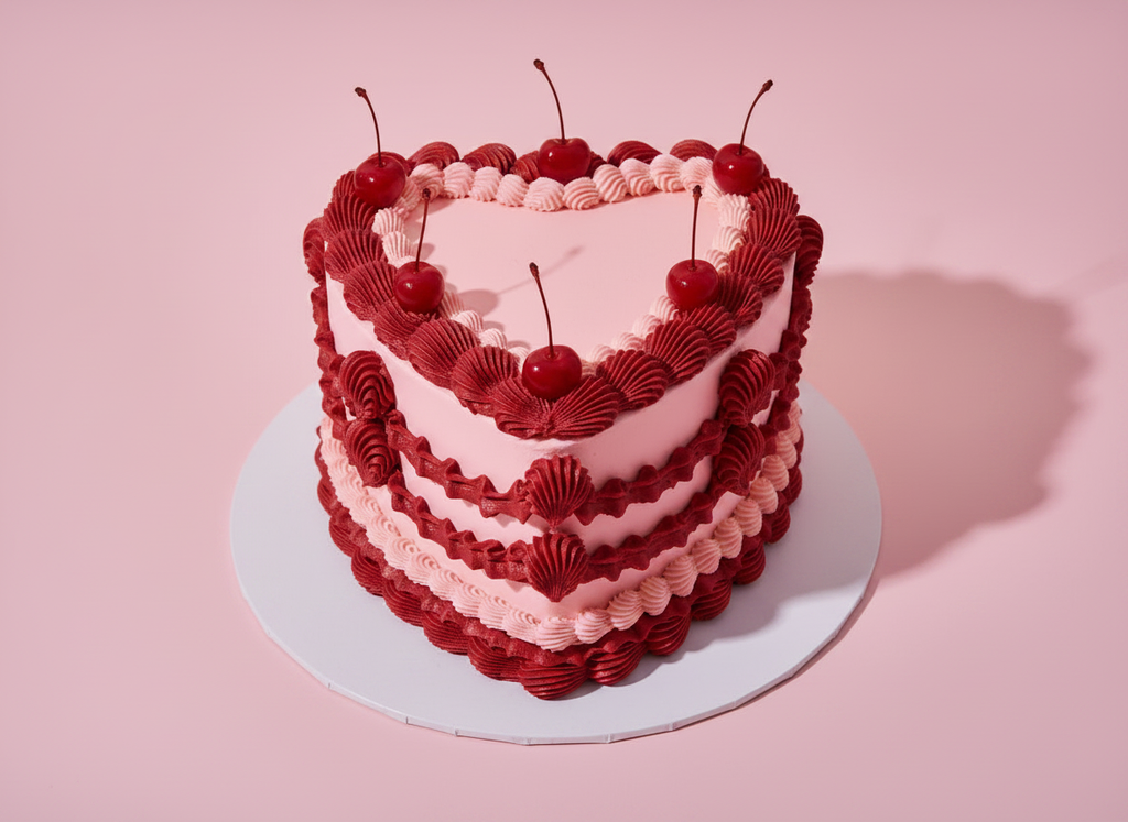 Vintage heart cake