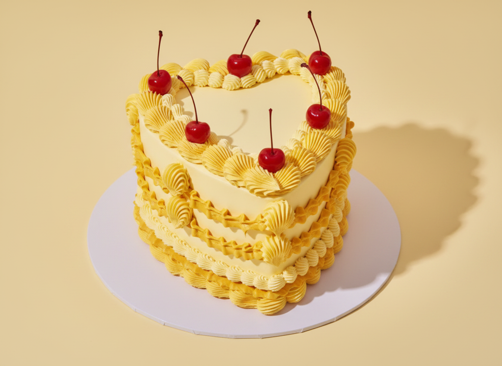 Vintage heart cake