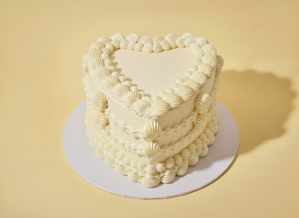Vintage heart cake