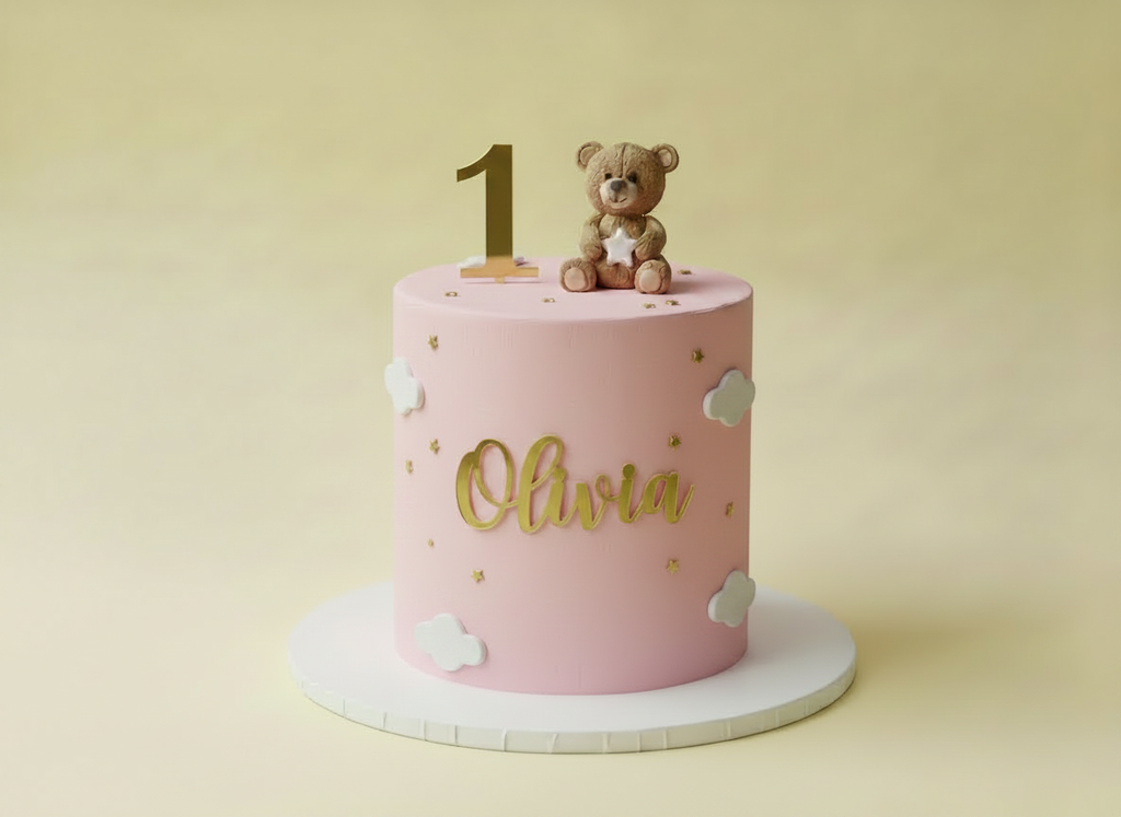 Hot air balloon and teddy cake