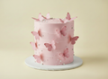 Butterfly and pearl cake